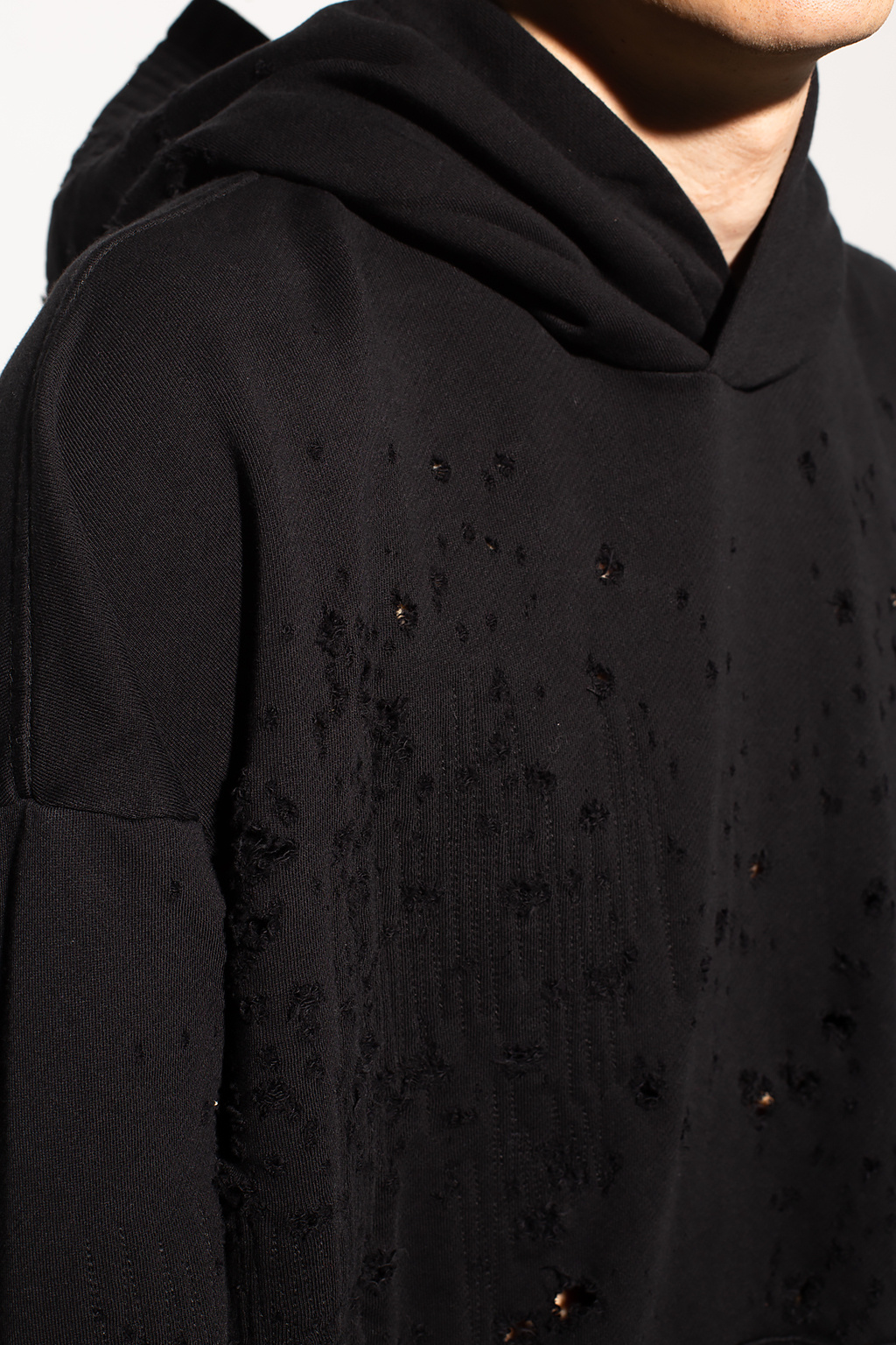 Amiri Hooded wool and cashmere sweater with long cuffed sleeves
